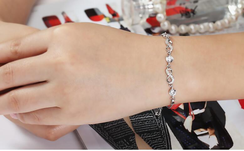 Diamond Crystal Bracelet in S925 Sterling Silver | Daily Wear