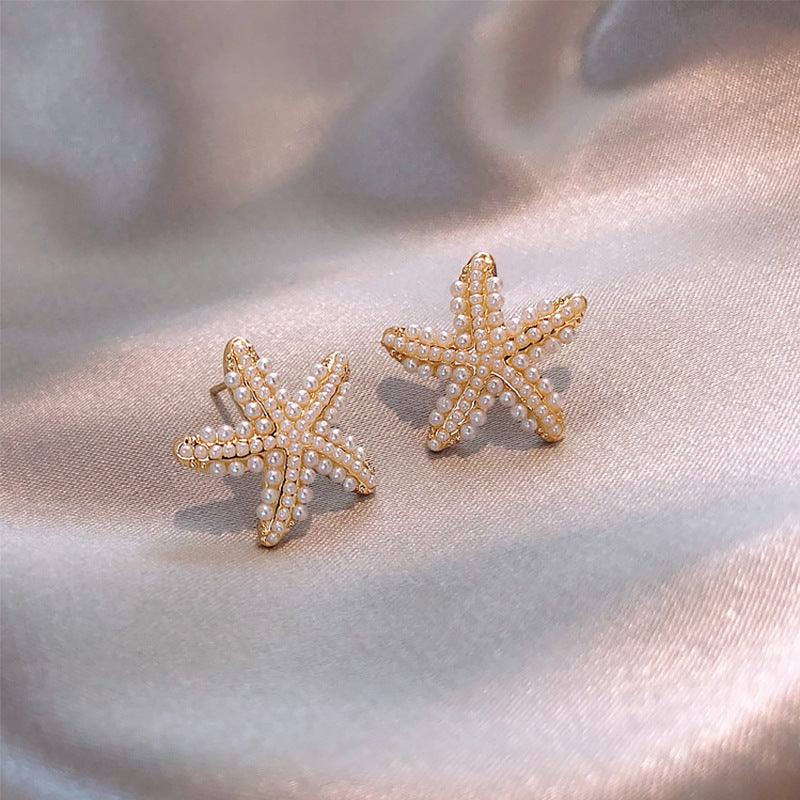 Pineapple Starfish Pearl Earrings Starfish Pearl