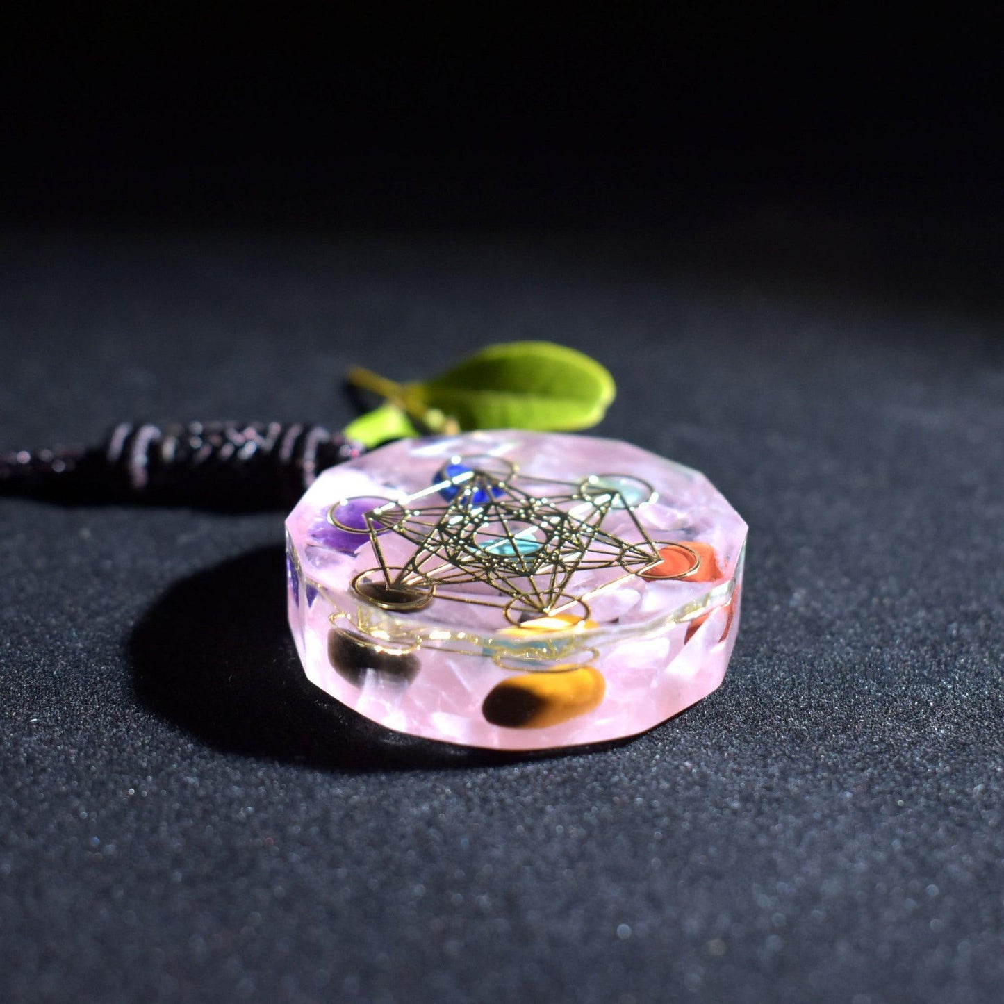 Crystal Chakra Reiki Healing Orgonite Necklace