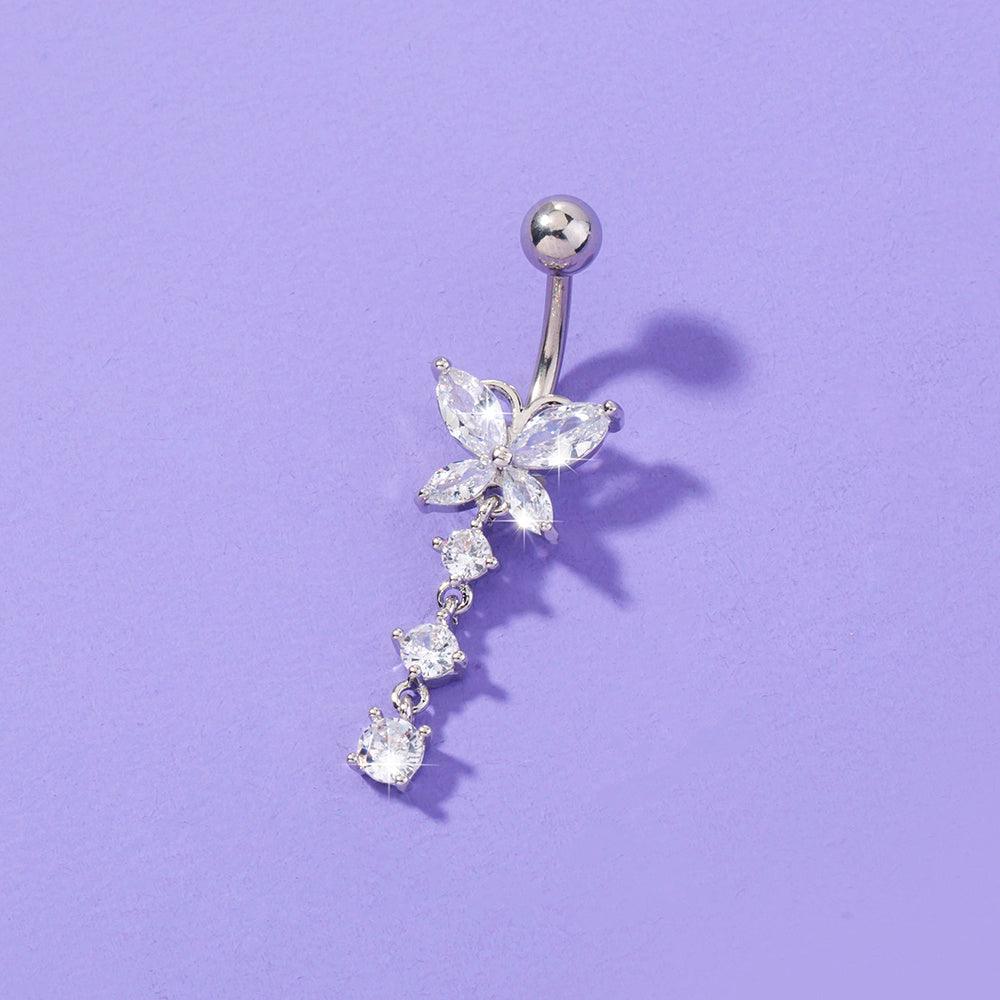 Elegant Flower Piercing Ring | Party Collection A