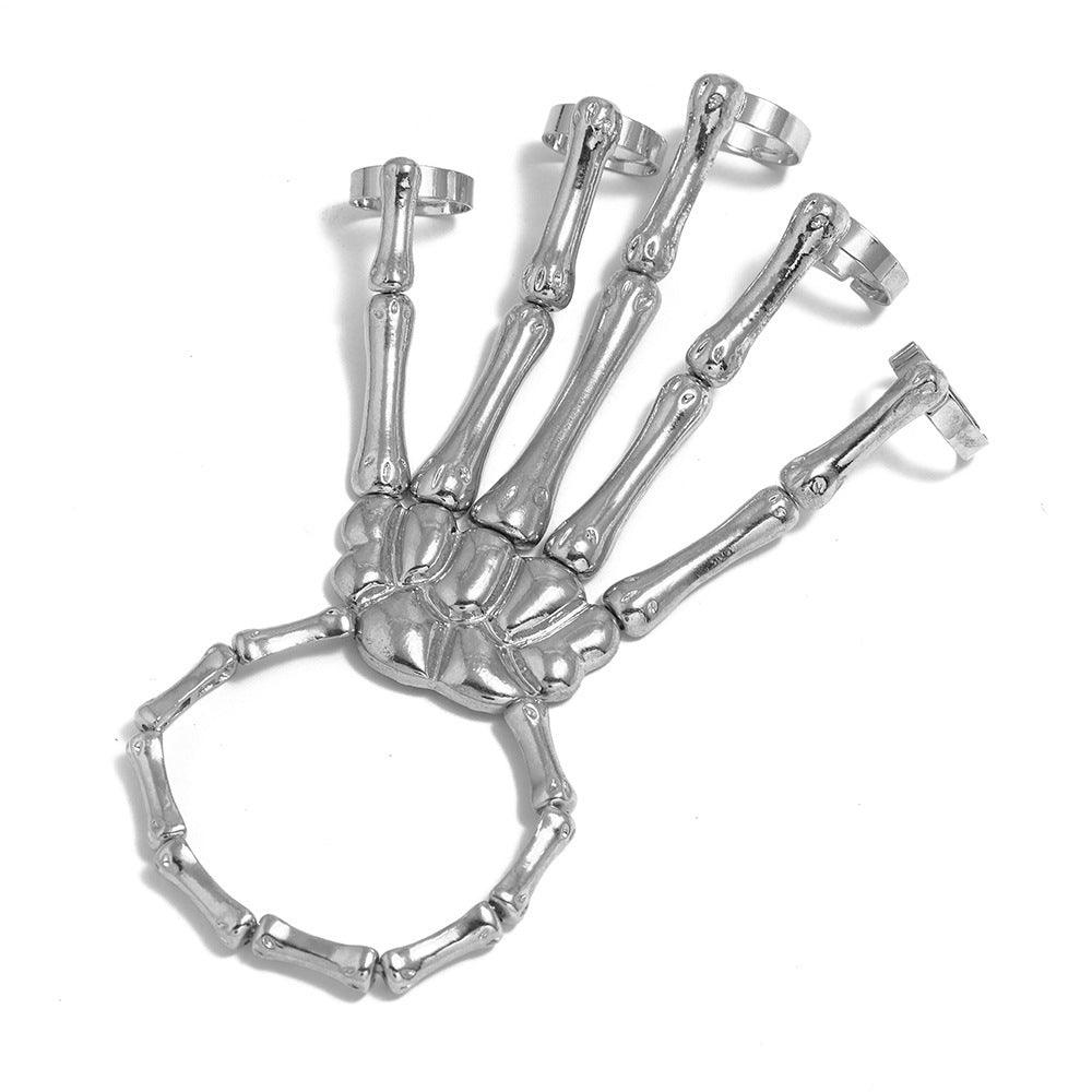 Ghost Hand Skull Bracelet | Party Wear Silver