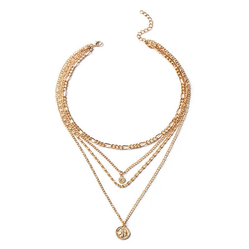 Chunky Gold Charm Necklace | Party Wear Gold