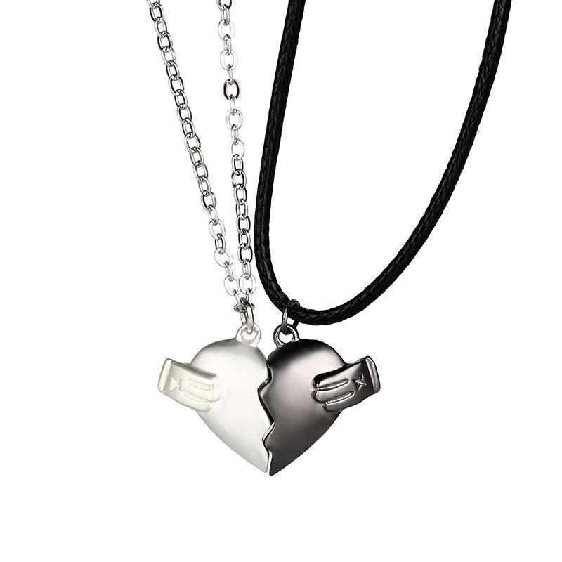 Creative Magnet Love Necklace | Fashion Jewelry Wax Line Black White