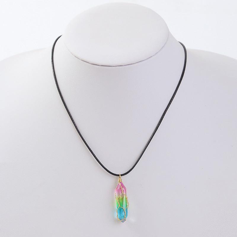Transparent Geometric Crystal Necklace | Fashion Wear