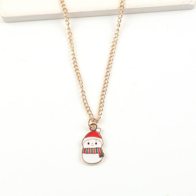 Cute Cartoon Necklace | BoldlyBeautifuls Scarf Snowman Gold Chain