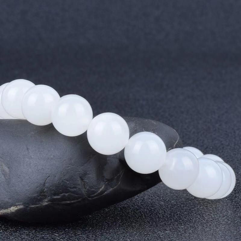 Hotan White Jade Goat Fat Bracelet | Daily Wear