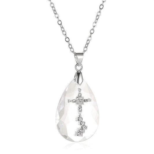 Simple Wild Drop Pendant Necklace | Casual Collection White