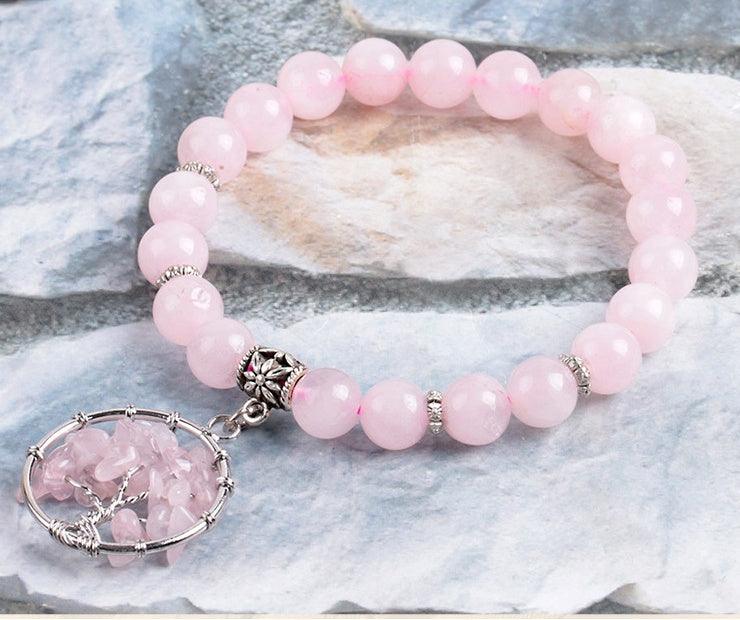 Elegant Crystal Beaded Bracelet | Yoga Collection Powder Crystal