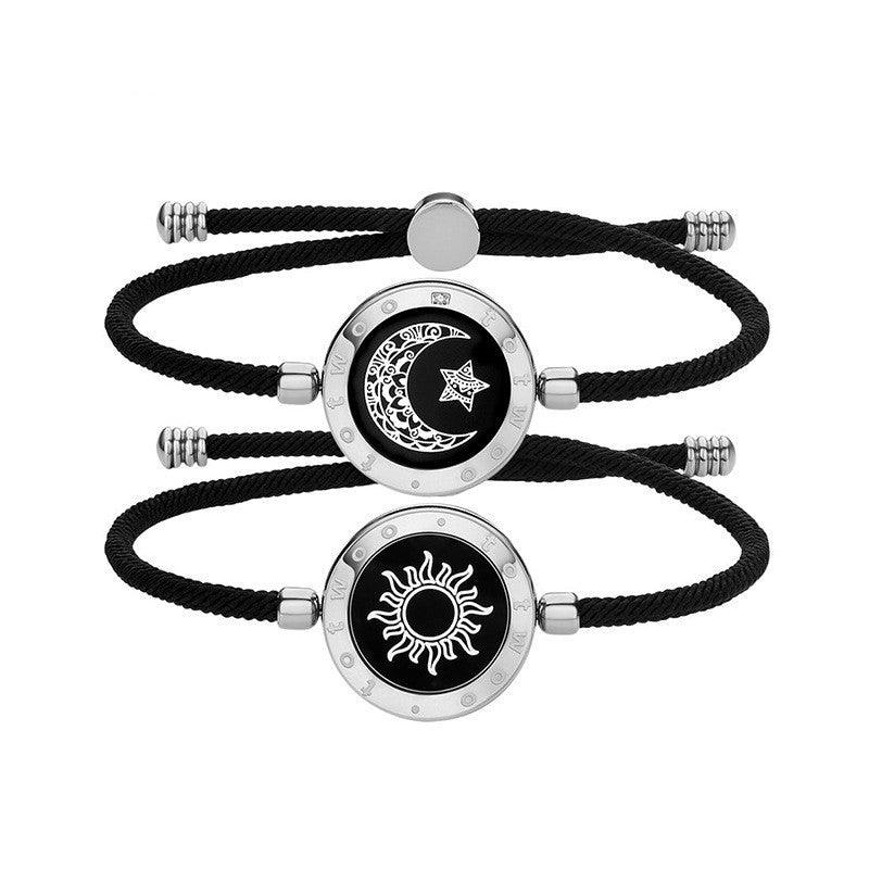 Sun-Moon Smart Sensing Couple Bracelet | Fashion Jewelry