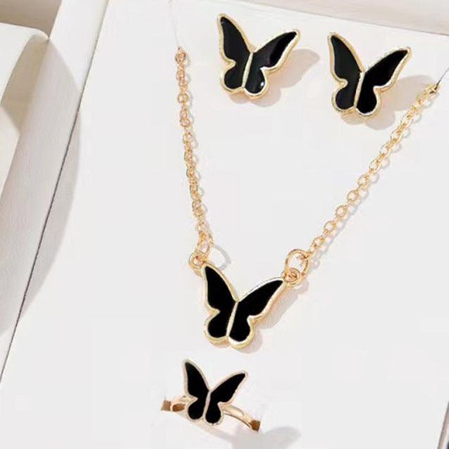 Butterfly Jewelry Set | 2025 Daily Wear Black