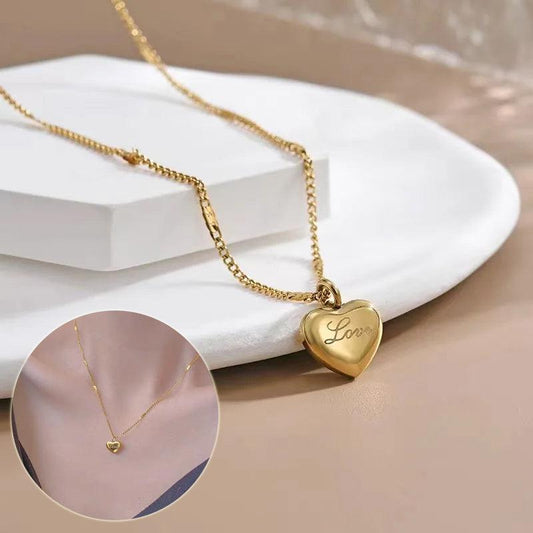 Vintage Simple Love Heart Pendant Necklace | Fashion Jewelry