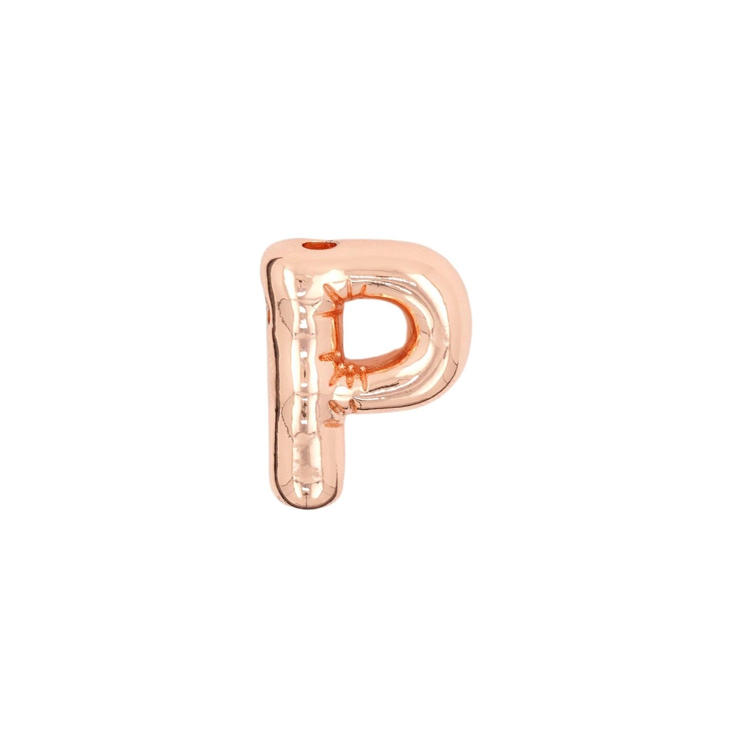 Glossy Letters Pendant Necklace | Fashion Wear P Rose Gold