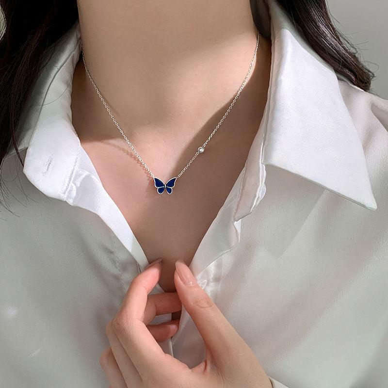 S925 Silver Butterfly Necklace | Daily Wear Jewelry