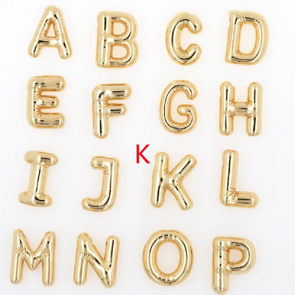 Glossy Letters Pendant Necklace | Fashion Wear K Gold