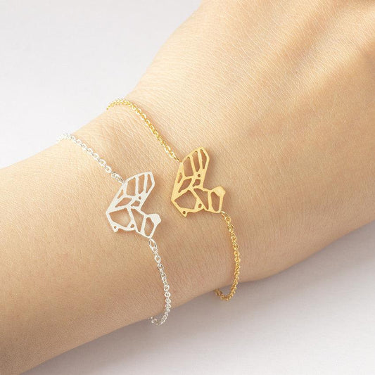 Gold Squirrel Origami Bracelet | Daily Wear