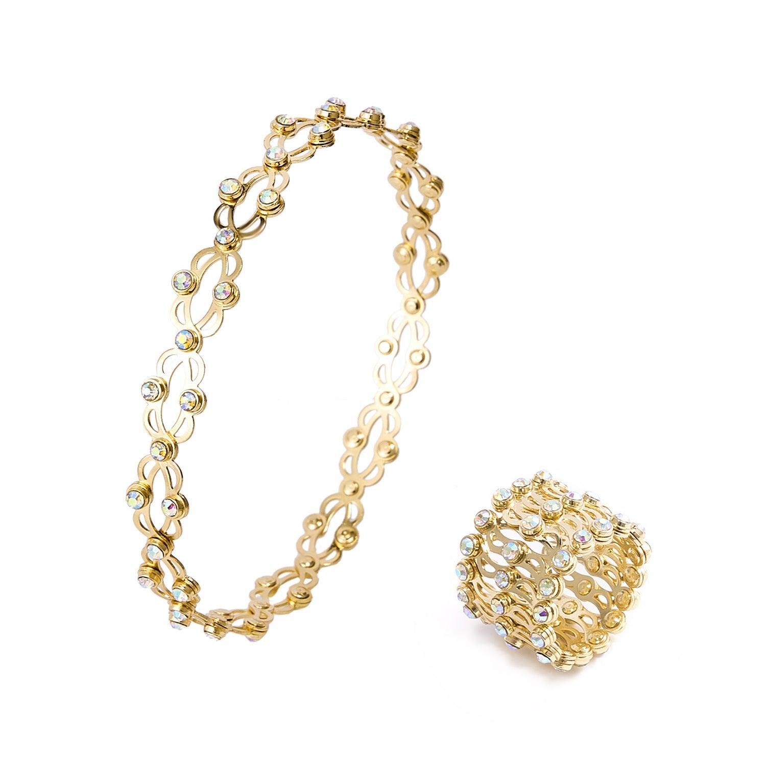 2 In 1 Folding Retractable Rhinestone Set