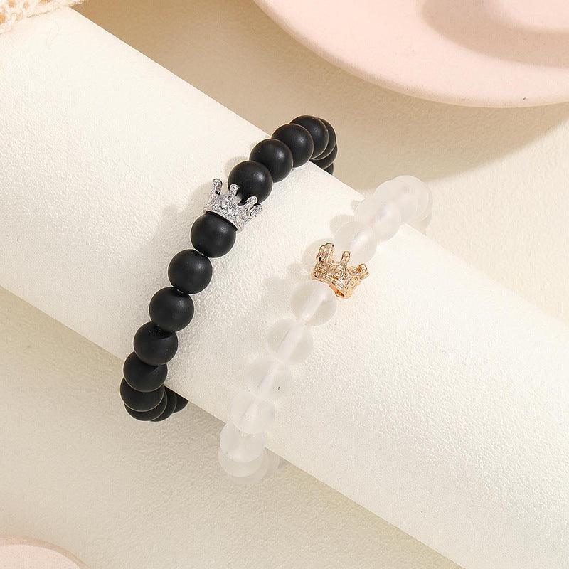Handmade Crown Beaded Charms Bracelet | Yoga Collection