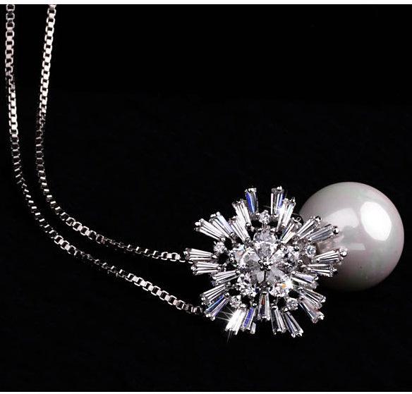 Pearl Zircon Necklace | Daily Wear