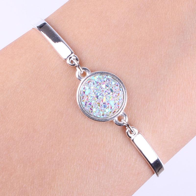 Silver heart bracelet White