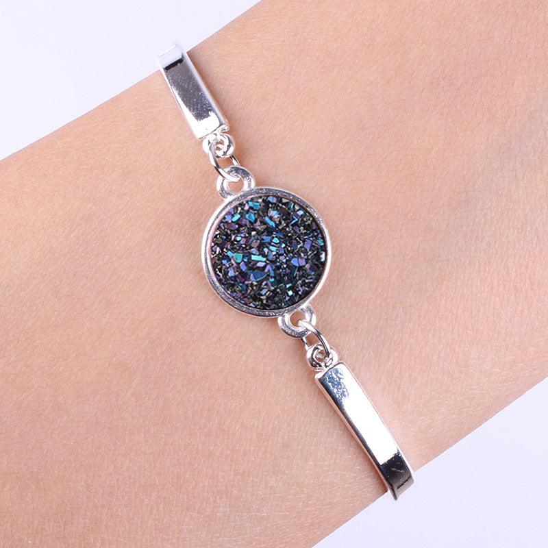 Silver heart bracelet Dark blue