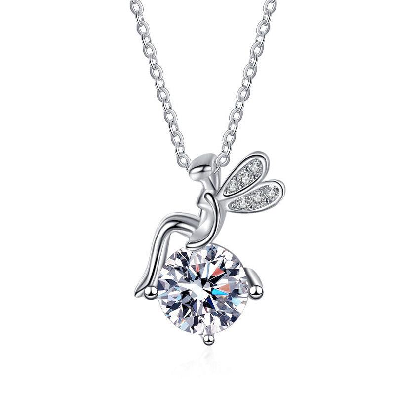 Moissanite Necklace for Women In 925 Sterling Silver