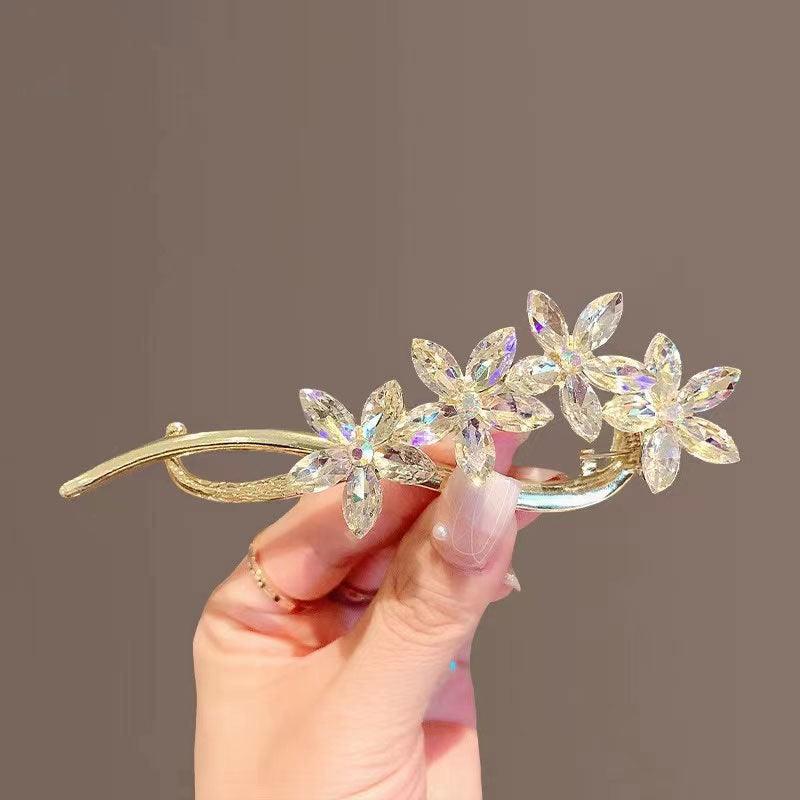 BoldlyBeautiful - Fairy Flower Hairpin With Crystal Design - BoldlyBeautiful