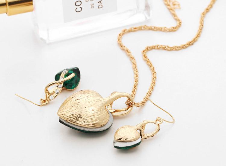 Heart-Shaped Austrian Crystal Set | Daily Wear