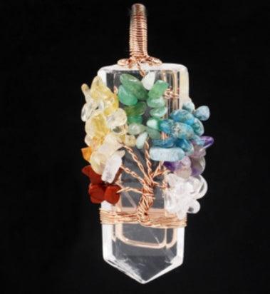 Tree Of Life Winding Pendant Necklace | Beach Jewelry Clear