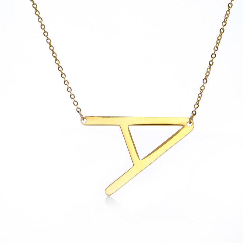 Initial Letter Pendant & Necklace | Gold Plated