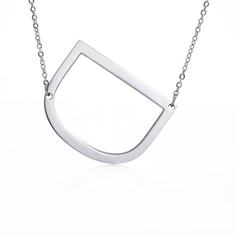 Initial Letter Pendant & Necklace | Gold Plated Silver D