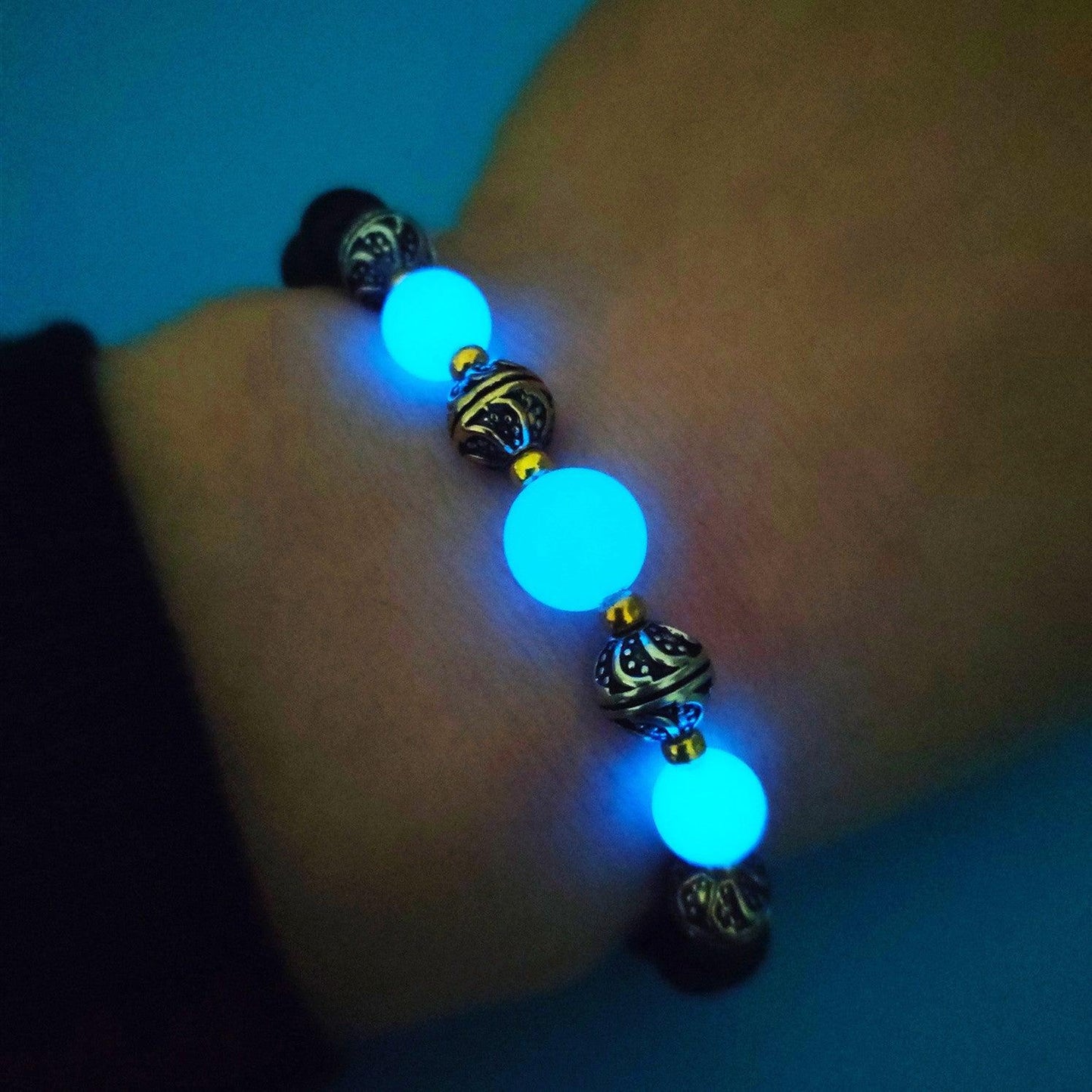 Luminous Beaded Bracelet | Yoga Collection Blue