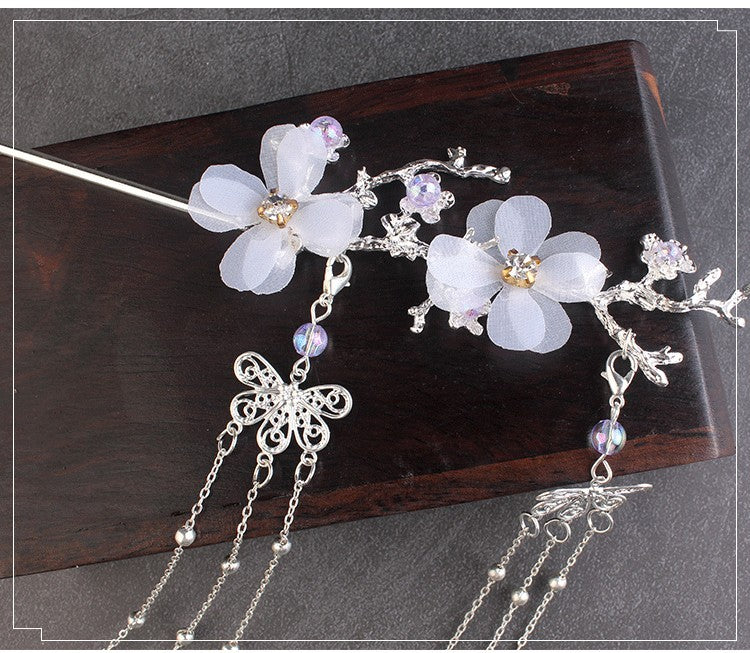 Ancient White Flower Hairpin | Daily Wear