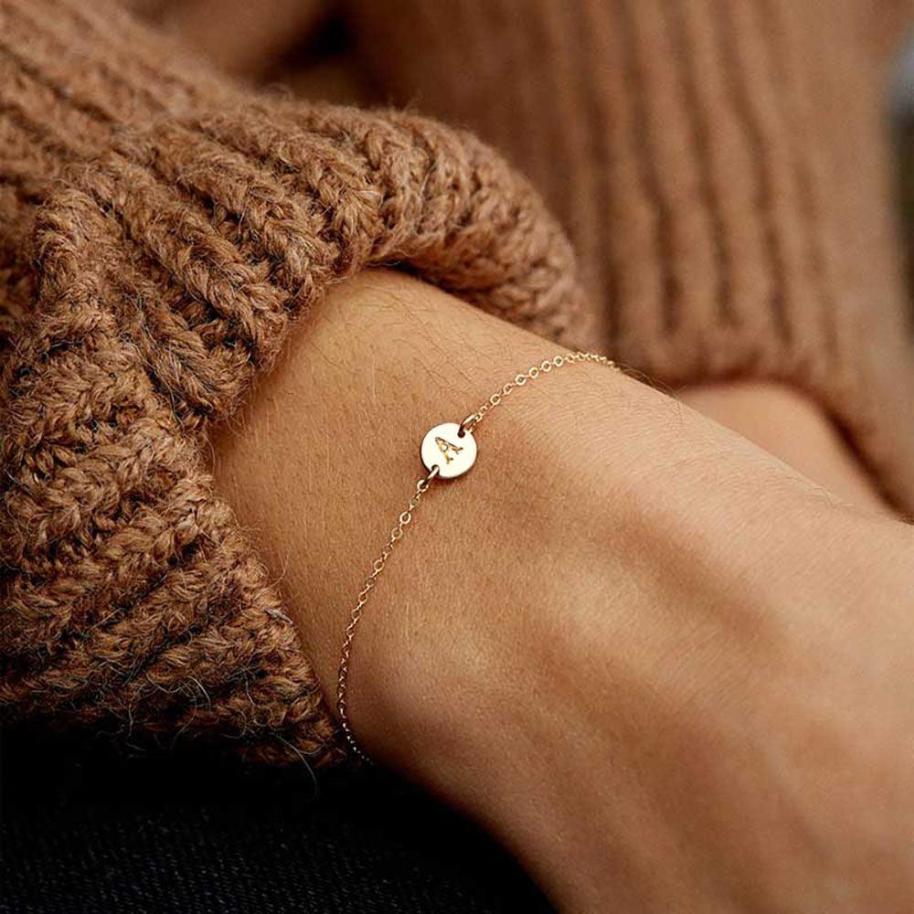 Adjustable Gold Letter Bracelets | Daily Wear