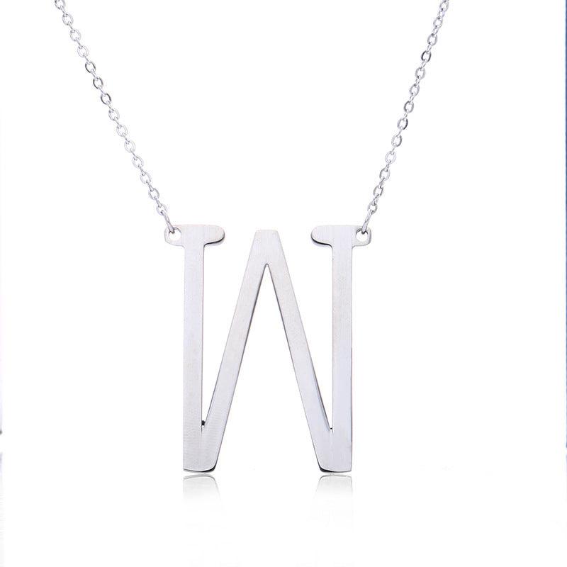 Initial Letter Pendant & Necklace | Gold Plated Silver W