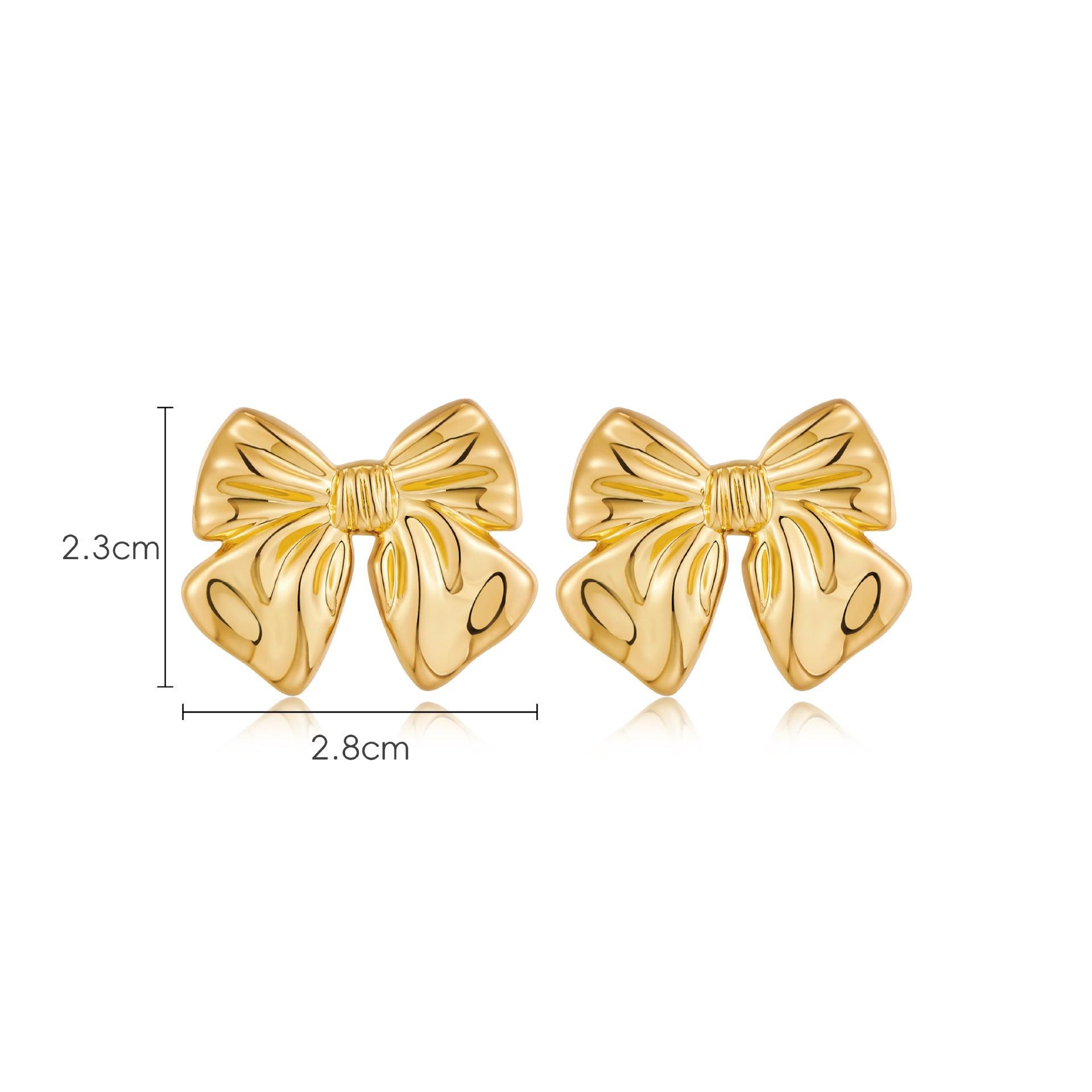 Bow Earrings Copper Plating | Daily Wear 1