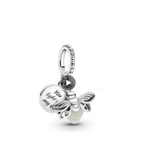 Rainbow Lavender Hanging Beads Silver