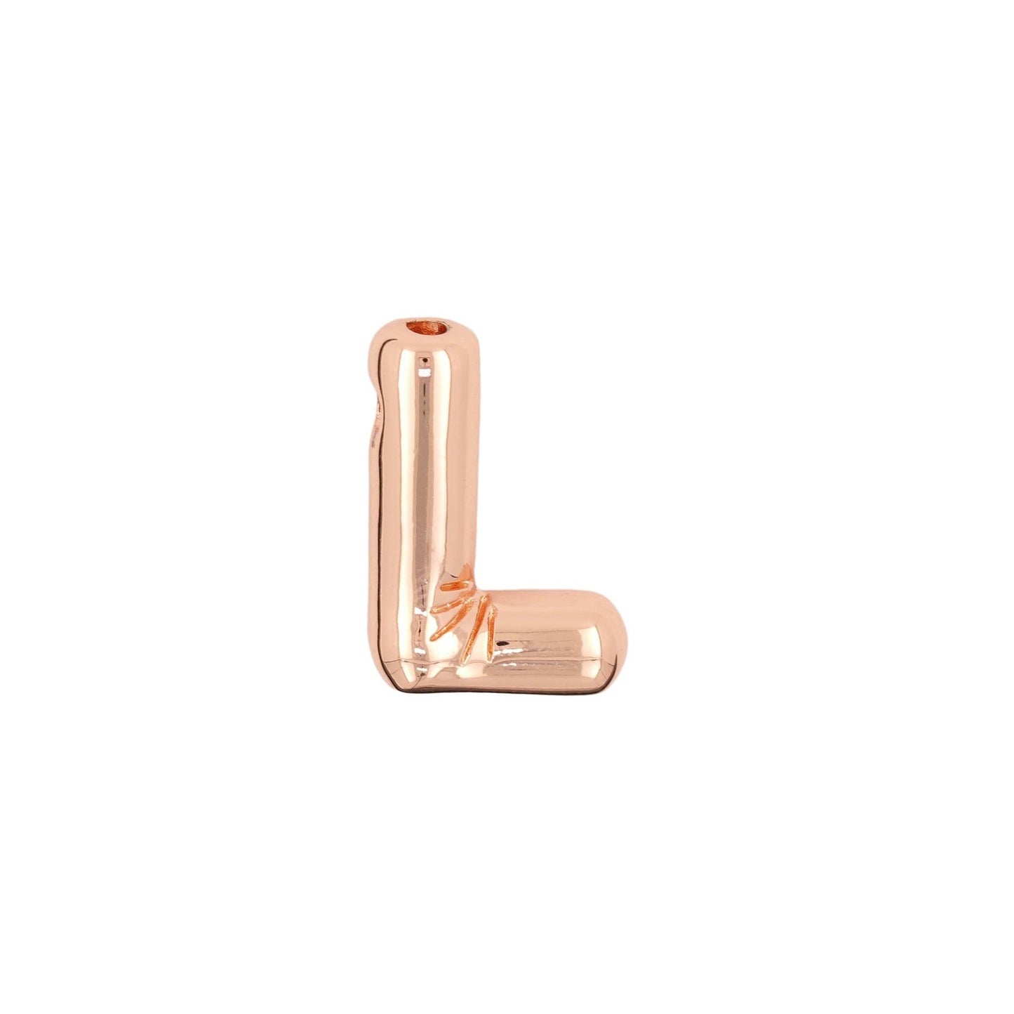 Glossy Letters Pendant Necklace | Fashion Wear L Rose Gold