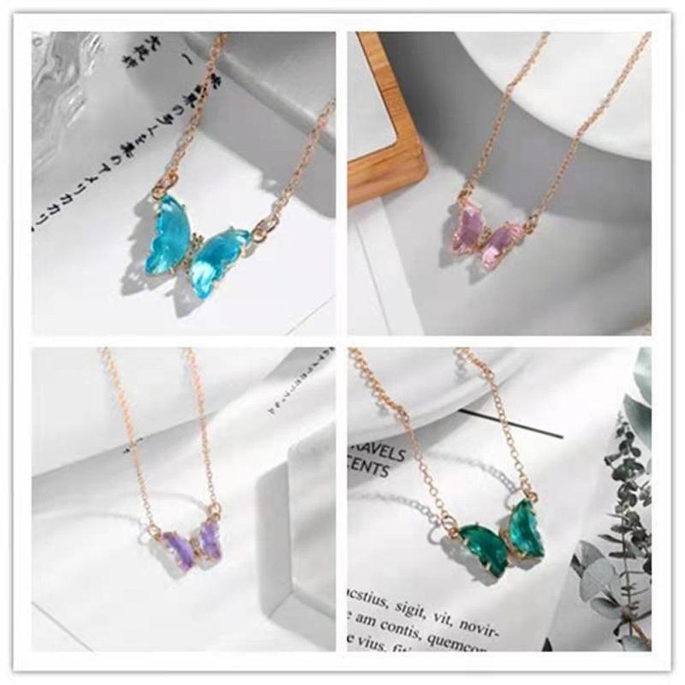 Fantasy Crystal Butterfly Necklace | Daily Wear