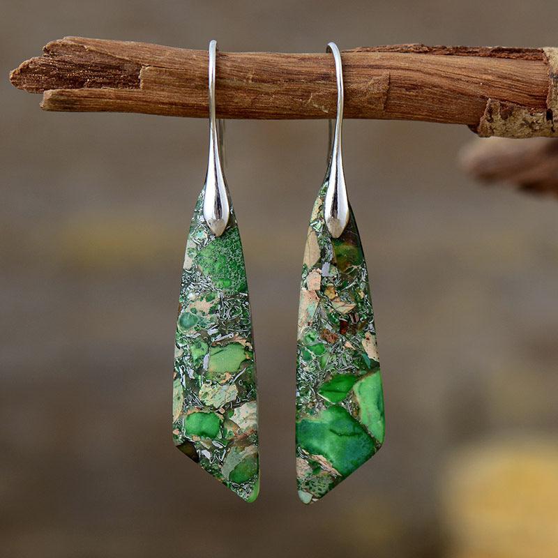 Bohemian Emperor Stone Geometric Earrings | Fashion Collection