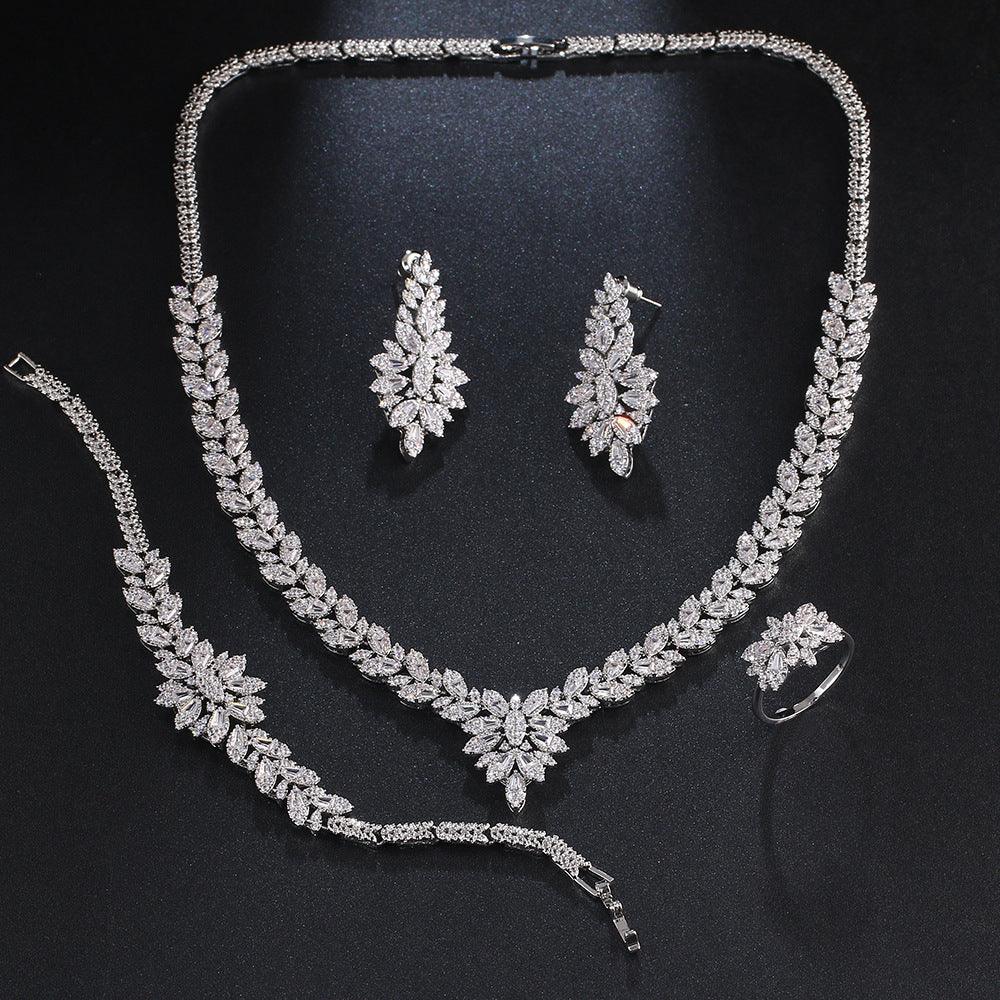 Zircon Bridal Tassel Jewelry Set | Party Wear