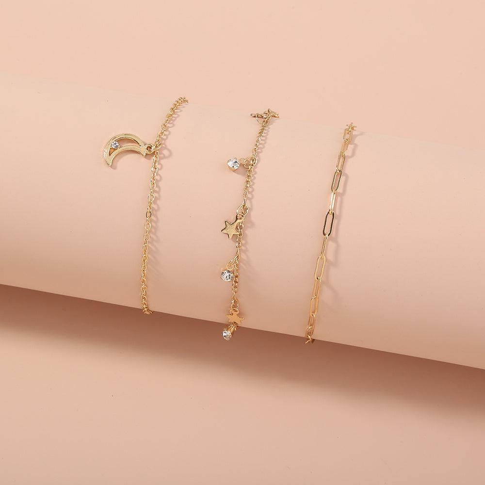 Elegant Star Moon Tassel Bracelet | Beach Collection