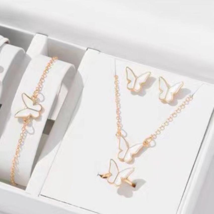 Butterfly Jewelry Set | 2025 Daily Wear White