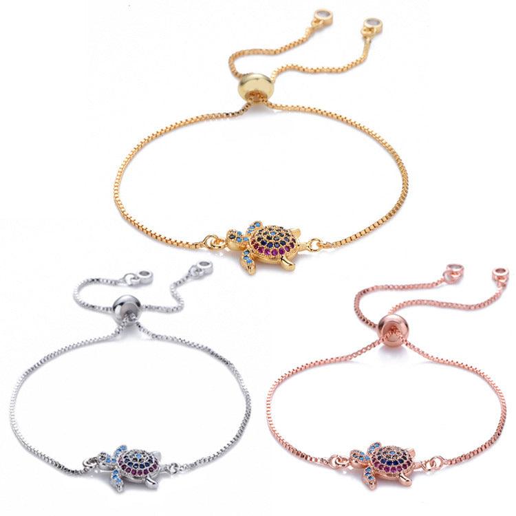 Adjustable Rhinestone Turtle Bracelet | Daily Wear