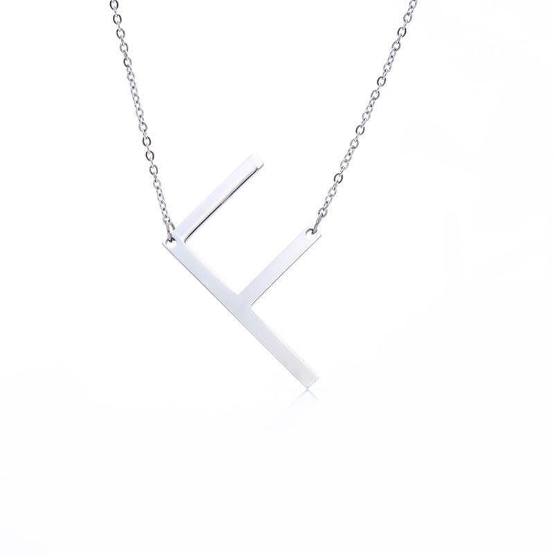 Initial Letter Pendant & Necklace | Gold Plated Silver F
