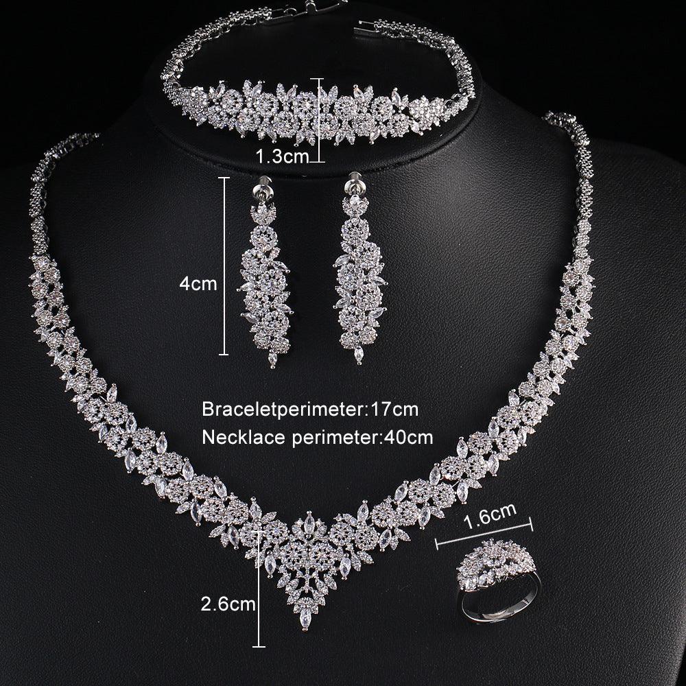 Zircon Bridal Tassel Jewelry Set | Party Wear