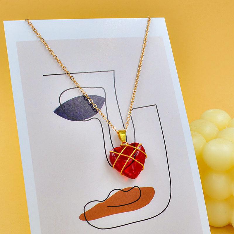 Crystal Stone Beach Jewelry | Summer Collection Red