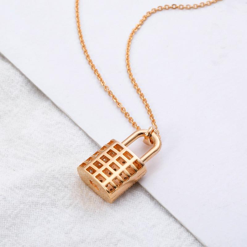 Zircon Lock Necklaces for Lovers | Party Collection