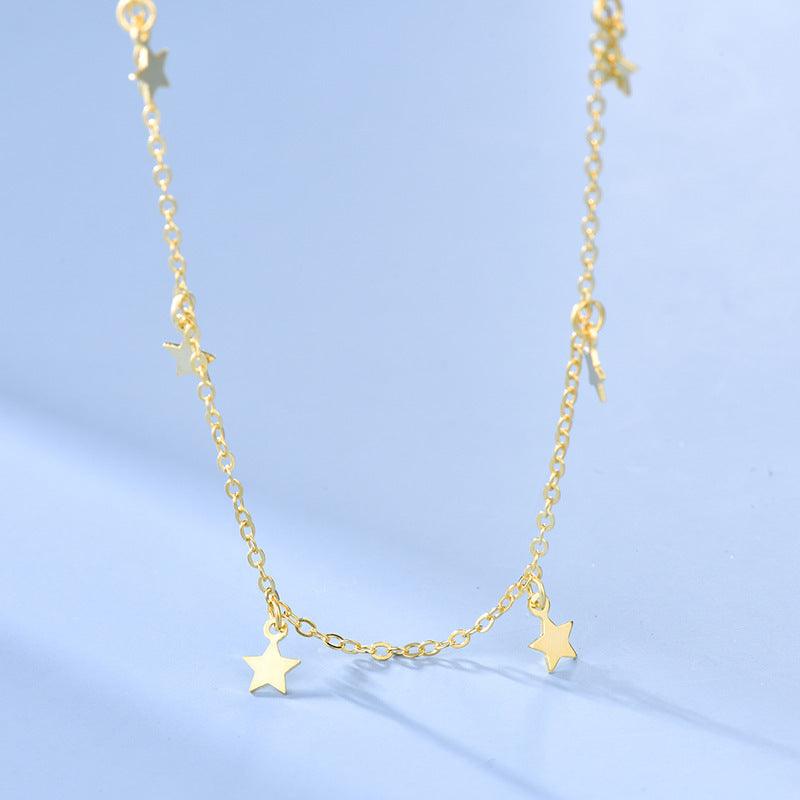 Star Tassel Necklace In S925 Sterling Silver Gold 925 Silver