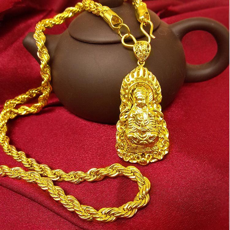 Hemp Rope Gold Necklace - Tarot Card Reader