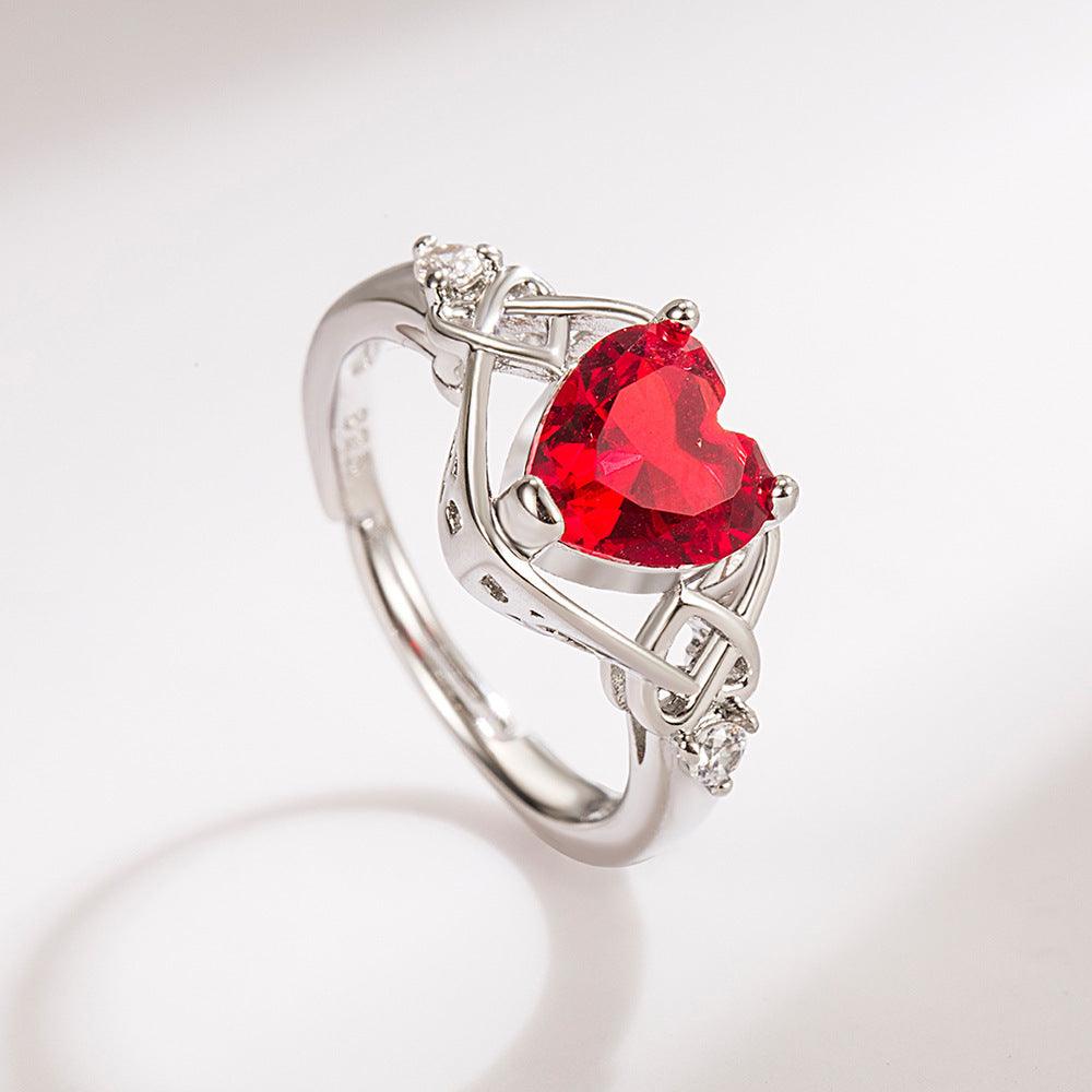 Heart-shaped Ruby Jewelry Suite | Daily Wear